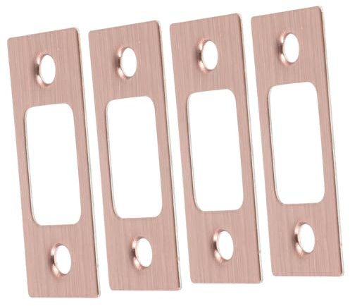 Angoily 4 Stück Zubehör Für Türschlösser Aus Holz Riegelschließblech Türzubehör Türschloss-schließblech Hebelabdeckplatte Türschild Aus Edelstahl Türbeschläge Rostfreier Stahl Türschnalle