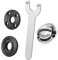 Katslyn Quick Release Nut for Angle Grinder, M14 Thread Self Locking Plate, Quick Installation and Release, Accessories (Pressure Plate×2, Spanner×1)