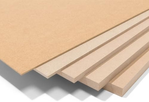 Highdecora MDF Board, Cut to Size, Standard Raw MDF Surface, Both Sides (9mm Thick H100-1000mmXW100-600mm)
