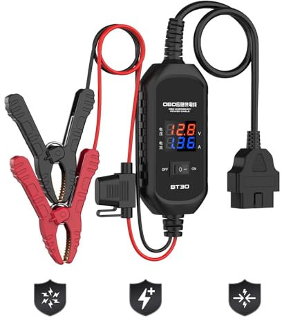 obd2-y-kabel obd stromkabel notstromkabel,OBD2-Fahrzeug-ECU-Notstromversorgungskabel, OBD-II-Auto-Speichersparkabel, OBD-Notstromkabel mit Überstromschutz, Überspannungsschutz, Verpolungsschutz
