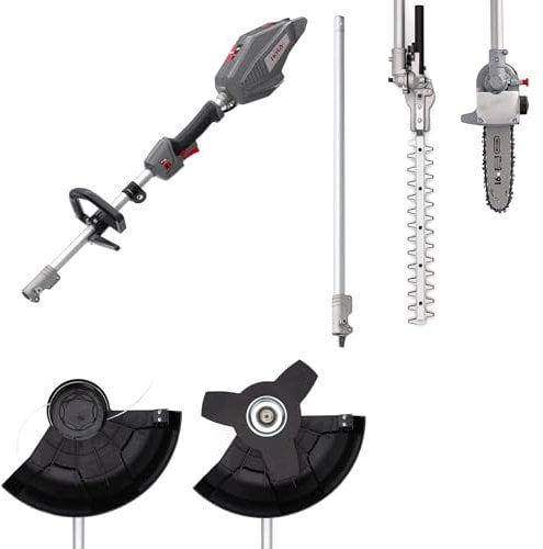 IKRA 36V Akku Multitool IB-MT 36, 4in1: Freischneider, Rasentrimmer, Heckenschere & Hochentaster, umfangreiches Zubehör inkl., kompatibel mit Bosch