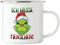 Hey!Print Ich Hasse Menschen Emaille-Tasse silber Anti Weihnachten Ich hasse Weihnachten Mi Mi Mi Halts Maul