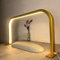 Lampada Da Tavolo A Mezzaluna 3000-6000k Per Unghie,Lampada Da Tavolo Led A Mezzaluna Quadrata Per Estetiste, Estetista, Estetista, Lampada Per Ciglia-Regolazione Luminosità E Oscuramento,Gold