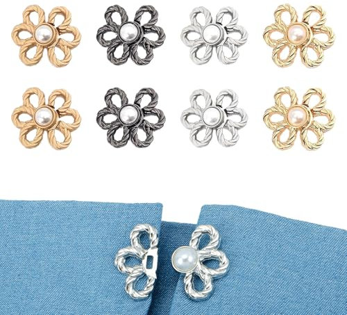 8 Stücke Knöpfe Hosen Enger Machen,Hosenbund Enger Machen,Hose Enger Machen Clip,Hosen Enger Machen Clip,Hosenknopf Zum Enger Machen,Hosenknöpfe Zum Stecken,Kleidung Verstellbare Taille Schnallen