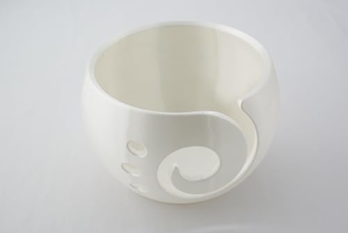 Schicht-Design Garnschale Bowl - 18cm Durchmesser - unsere Nr. 1 - Farbwahl (Weiß)