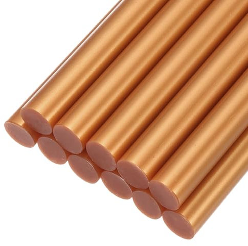 sourcing map Mini Hot Glue Sticks for Glue Gun 11mm x 100mm Metallic Gold 12pcs