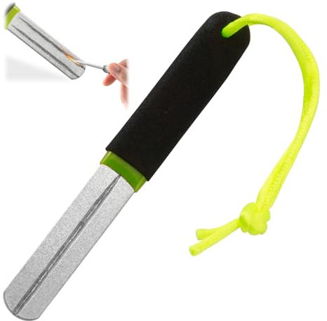 talNite Precision V-Groove Dart Sharpener - Compact, Slim Design for Optimal Steeltip Dart Maintenance, Rapid Sharpening Tool for Reduced Bounce Outs (Yellow)