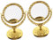 BATHVEVE 2st Doppelseitig Drehbarer Schminkspiegel Vintage Spiegel Für Waschtisch Retro-Dekoration Vintage - Retro Tischspiegel Eitelkeitsspiegel Europäischer Spiegel Abs Golden