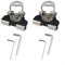 Lot de 2 supports de fixation pour barre lumineuse LED pour voitures et SUV avec support fiable (argenté)