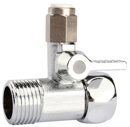 Wasseranschluss Adapter T-Stück,1/2 x 1/2 x 1/4 Zoll,Absperrhahn in T-Form,Wasseranschluss Adapter,Absperrventil Duschkopf für Kühlschrank, Wasserfilter,Gartenschlauch, Wasserhahn