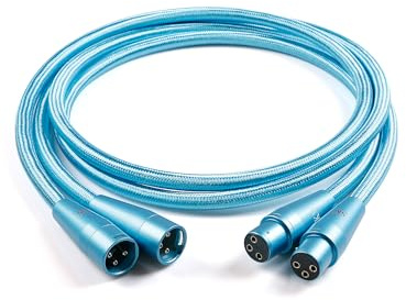 SKW Câble Microphone XLR Mâle vers Femelle 1.5m, pour Studio, Sonorisation, Régie et Connexions Audio Professionnelles (1 Paire)