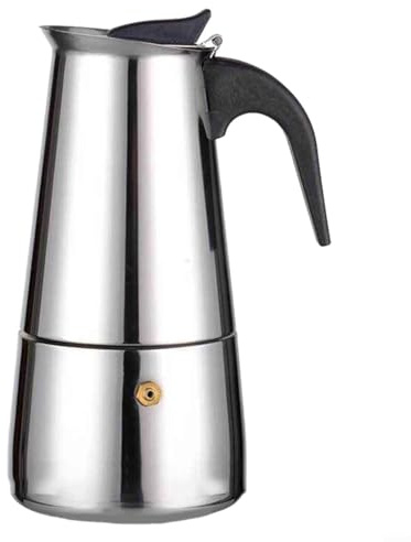 FACAIIO Cafetera Moka Pot, cafetera espresso de acero inoxidable, para diversas fuentes de calor, cocinas de fuego e inducción (300 ml)