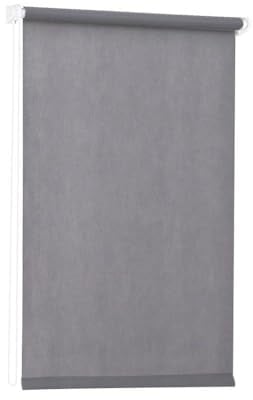 Sekey Verdunklungsrollo ohne Bohren Klemmfix 80 cm breit, Vliesstoff Seitenzugrollo Hitzeschutz Sichtschutz und Sonnenschutz Wandmontage Deckenmontage Klemmrollo, 80 x 210 cm, Grau Vliesstoff