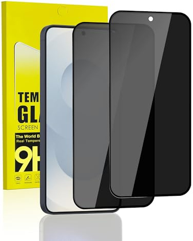 MiniMing 2 Stück für Panzerglas für Samsung Galaxy S25 Sichtschutz | HD Klarsicht Anti Spy für Samsung S25 Folie, Anti-Blasen Privacy Screen für Galaxy S25 Schutzglas