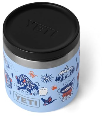 YETI Rambler 8 oz (237 ml) Insulated Food Jar (Big Sky Summer Camp) - Leakproof Stainless Steel Food Flask for Hot & Cold Snacks - Dishwasher Safe with MagVent Lid - 5 Year Warranty