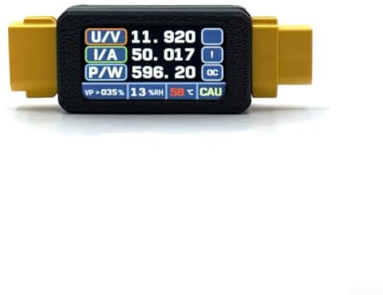 Per XT60 bidirezionale Amperometro Misuratore di Potenza Temp & Umidità Monitor Tester