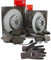 Inspektionspaket Zimmermann Bremsen Set inkl. Bremsscheiben und Bremsbeläge für vorne Ø 280 mm und hinten Ø 230 mm enthalten, 100% passend für Ihr Fahrzeug, inkl. Priner Montagehandschuhe, AN155