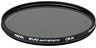 Hoya EVO Antistatischer 72 mm Polarisationsfilter – hochwertiges optisches Glas mit 16-lagigem SMC, 3 mm flacher Aluminiumrahmen – flecken- und kratzfest, kreisförmiger Polarisator für mehr Klarheit
