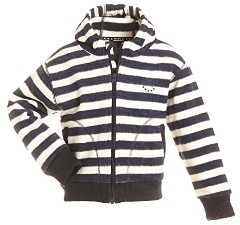 BMS leichte atmungsaktive Fleecejacke mit Kapuze - blockstreifen - 80