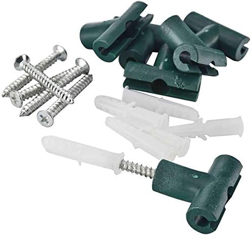 TENAX Clips zur Wandbefestigung für Rankgitter Tenax Corolla, Packung à 6 Stück, Grün
