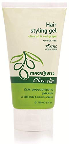 OLIVELIA HAIR STYLING GEL OLIVE OIL & RED GRAPE ALCOHOL FREE 150 ML.