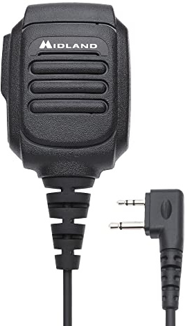 Midland- AVPH10 Handheld Two-Way Radios - Shoulder Speaker Mic - Black