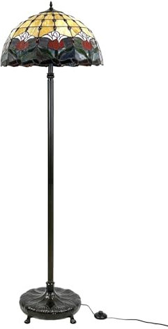 abc HOME | Leuchte im Tiffany-Stil | mit Tulpen (Stehleuchte)