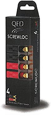 QED screwloc Shovel 6 mm - 10 mm Gold Plated 2 Red/2 Black