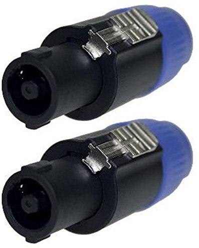 2x Adam Hall 7871 - PA Lautsprecher Stecker 4 polig schraubbar, Speaker-Stecker Kabelstecker