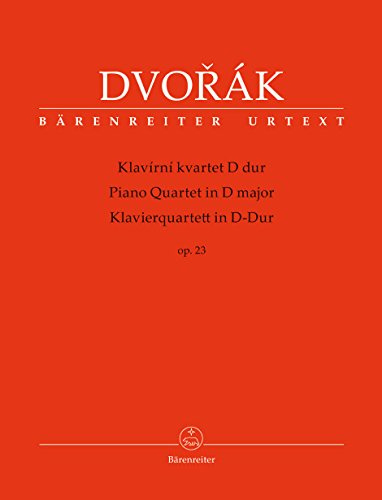 Klavierquartett D-Dur op. 23. Spielpartitur, Stimmensatz, BÄRENREITER URTEXT