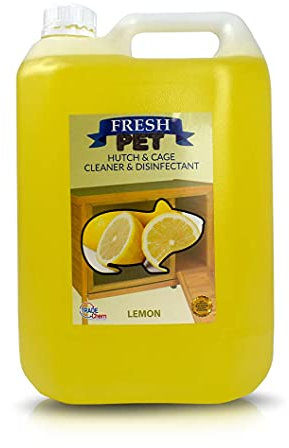 Trade Chemicals FRESH PET - Rodent Specialist Disinfectant Rabbit Hutch Cage Runs - 5L (LEMON)