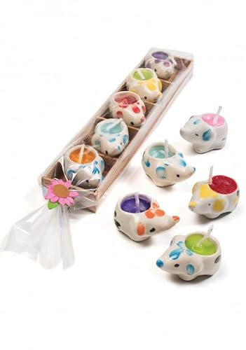 Mini Elephant Shaped Candles Gift Set - Fair Trade Elephant Candles - Hand Crafted and Ethically Sourced