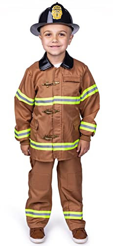 Dress Up America Costume de pompier pour enfants (Chapeau Inclus) – Costume de pompier pour jeu de rôle