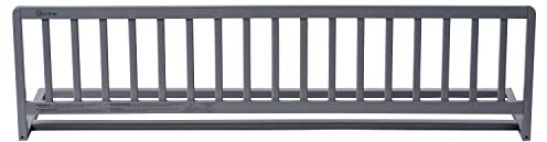 Geuther Bettschutzgitter Holz | Rausfallschutz Bett für Kinder | Bettgitter als Absturzsicherung Bett | Baby Rausfallschutz Elternbett, Rausfallschutz Kinderbett & Baby Bett in 140 cm Länge, Grau