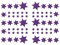 Oblique Unique® Weihnachts Sterne Sticker Aufkleber - Deko Weihnachten - Farbe wählbar (Lila)