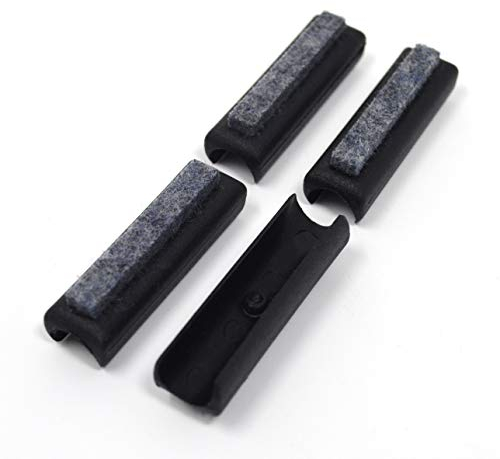 Design61 Filzgleiter 4er Set Stuhlgleiter Bodenschongleiter Ø 15-16 mm Silencer Möbelgleiter Klemmschalengleiter mit geräuschdämpfender Filzgleitfläche
