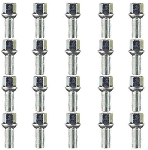 Ellis Excellence Bulloni per cerchi in lega M14 x 1,5, filettatura 27 mm, sede raggio, 17 mm esagonale (20)