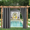 ele ELEOPTION Outdoor Vorhänge Wasserabweisend, UV Schutz Outdoor Vorhang mit Ösen,Winddicht Blickdicht Vorhang Innen und Außen Gardinen für Garten Hof Balkon(4 Stücke/ 132 X 213cm)