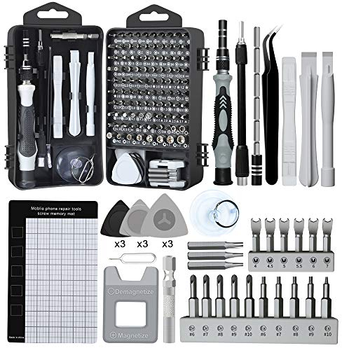 LIFEGOO Ensemble de tournevis de précision 138 en 1 avec étui, kit d'outils de réparation électronique pour ordinateur, ordinateur portable, iPhone, téléphone portable, MacBook, PC, PS5, montre caméra