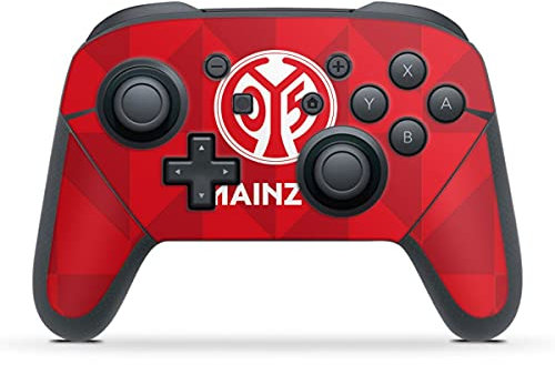 DeinDesign Skin kompatibel mit Nintendo Switch Pro Controller Folie Sticker Mainz 05 Offizielles Lizenzprodukt Fanartikel