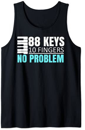 Klaviatur Piano Musikinstrument Musiker Lustiges Klavier Tank Top