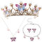 Zliger Diademe für Mädchen Schmetterling Tiara,Schmetterling Tiara Prinzessin Mädchen Krone Kostüm Stirnband Braut Hochzeit Haarschmuck für Cosplay Geburtstag Feier Feiertag Party Geschenk