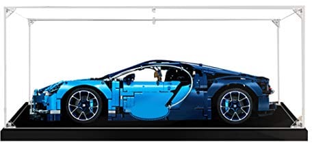 MMOC Acryl Schaukasten Vitrine, Vitrine Schaukasten für Lego 42083 Technic Bugatti Chiron, Abdeckhaube, Staubdicht, Miniaturen, Modellbau (2MM)