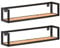 vidaXL 2X Akazienholz Massiv Wandregal Industriestil Bücherregal Schweberegal Wandboard Regalbrett Hängeregal Dekoregal CD DVD Regal 80cm