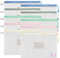 MerryNine Reißverschlusstasche Dokumententasche (10 Stück), Buchstabengröße, wasserdichte Dokumententasche mit Kartenfach für Schule, Büro, Rechnungen, Kreuzstich-Organisation, Aufbewahrung (A3)