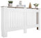 Alightup Cache Radiateur en MDF Peint - Couvercle Design Armoire avec Lattes en Bois et Grille Étagère Supérieure - Dimensions 152 x 19 x 81 cm pour Salon et Chambre