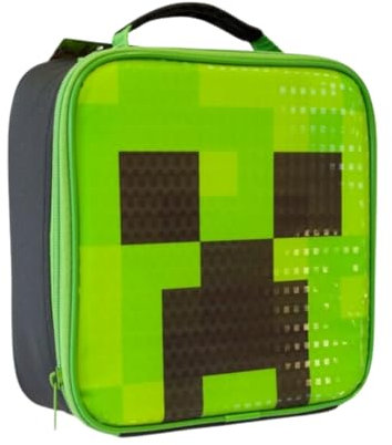 KIDS, MC21005 Bolsa de Almuerzo Creeper Cube Minecraft Color único