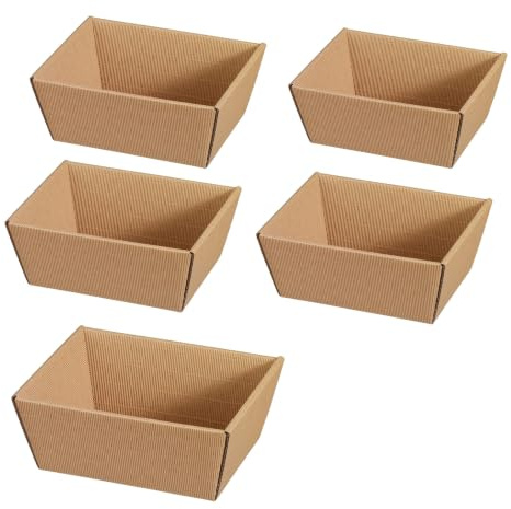 5x Präsentkorb Natur 24x19 cm Geschenkkorb Geschenkverpackung Set