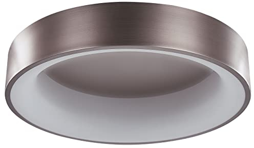 Beliani Moderne Deckenleuchte mit Integriertem LED-Licht Ringform hellbraun Dawei