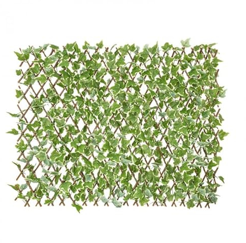 Grindi - Künstliche Efeu-Hecke Sichtschutz Zaunblende für Balkon, Garten, Terrasse, Schattiernetz, Sonnen- und Windschutz - natürliches Weidengeflecht, PVC Blätter - GMLW 2-90x180 cm